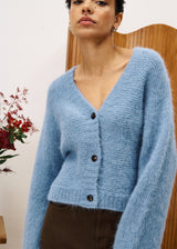 Cardigan BICHON Bleu jean