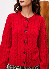 Cardigan GUIMAUVE Rouge